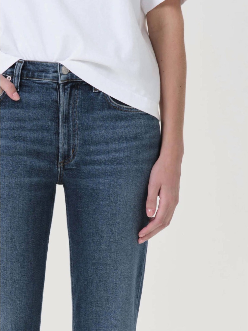 AGOLDE Kye Mid Rise Straight Crop Jeans in Control Size 27 - Picture 5 of 15